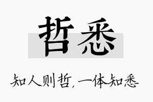 哲悉名字的寓意及含义