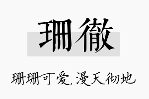 珊彻名字的寓意及含义