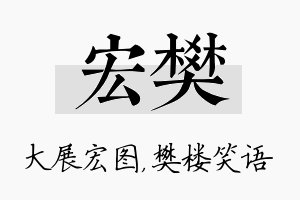 宏樊名字的寓意及含义