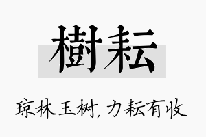 树耘名字的寓意及含义