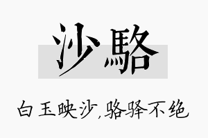 沙骆名字的寓意及含义