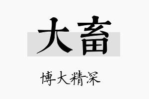 大畜名字的寓意及含义