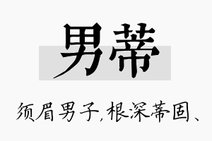 男蒂名字的寓意及含义