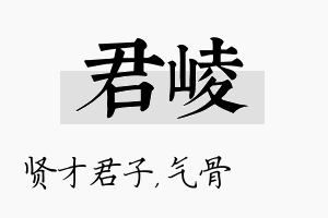 君崚名字的寓意及含义