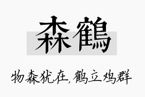 森鹤名字的寓意及含义