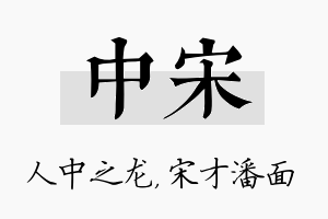 中宋名字的寓意及含义