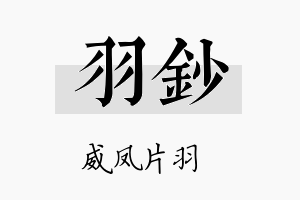 羽钞名字的寓意及含义