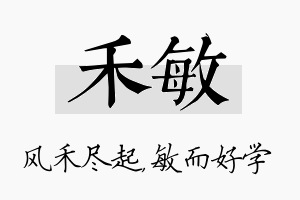 禾敏名字的寓意及含义