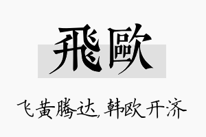 飞欧名字的寓意及含义