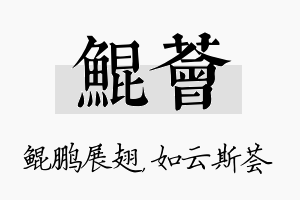 鲲荟名字的寓意及含义