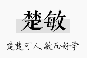 楚敏名字的寓意及含义