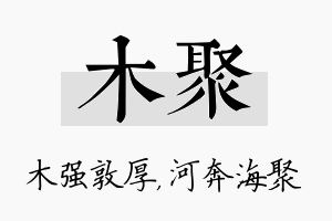 木聚名字的寓意及含义