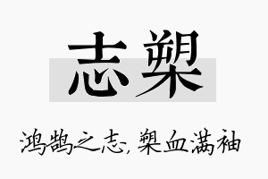 志槊名字的寓意及含义