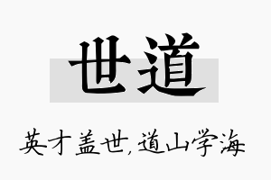 世道名字的寓意及含义