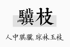 骥枝名字的寓意及含义