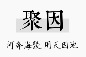 聚因名字的寓意及含义