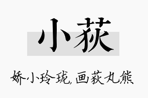 小荻名字的寓意及含义