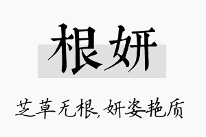 根妍名字的寓意及含义