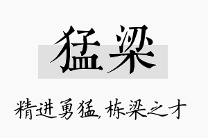 猛梁名字的寓意及含义