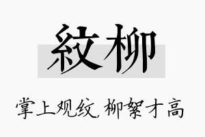 纹柳名字的寓意及含义