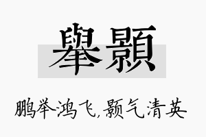 举颢名字的寓意及含义