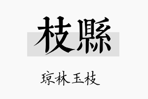 枝县名字的寓意及含义