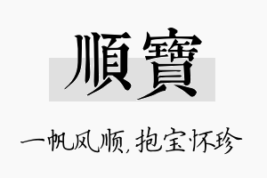 顺宝名字的寓意及含义