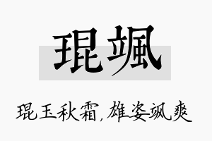 琨飒名字的寓意及含义