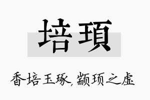 培顼名字的寓意及含义