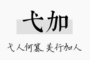 弋加名字的寓意及含义