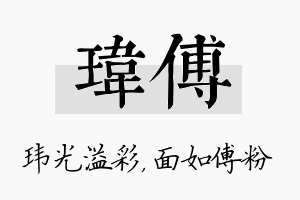 玮傅名字的寓意及含义