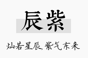 辰紫名字的寓意及含义