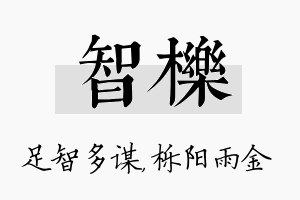 智栎名字的寓意及含义