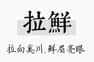 拉鲜名字的寓意及含义