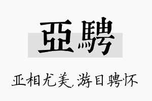 亚骋名字的寓意及含义