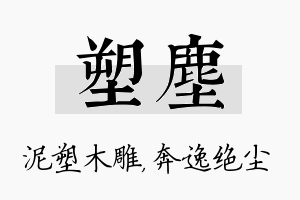 塑尘名字的寓意及含义