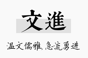 文进名字的寓意及含义