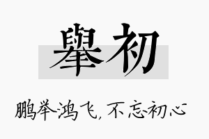 举初名字的寓意及含义