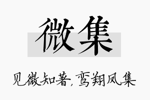 微集名字的寓意及含义