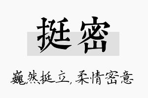 挺密名字的寓意及含义