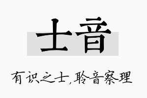 士音名字的寓意及含义