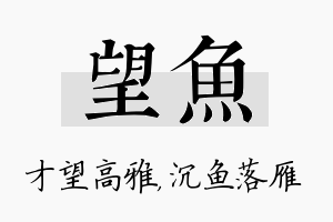 望鱼名字的寓意及含义