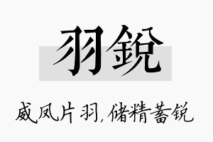 羽锐名字的寓意及含义