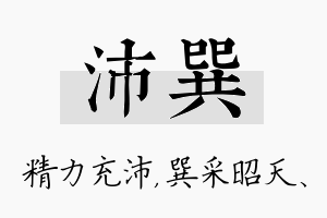 沛巽名字的寓意及含义