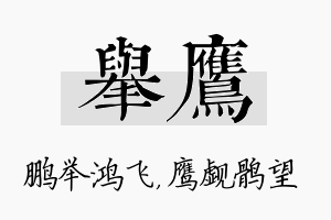 举鹰名字的寓意及含义