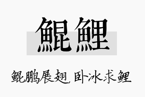 鲲鲤名字的寓意及含义