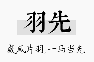 羽先名字的寓意及含义