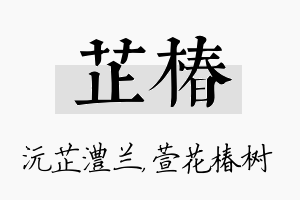 芷椿名字的寓意及含义