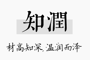 知润名字的寓意及含义