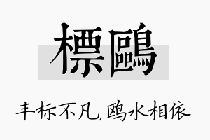 标鸥名字的寓意及含义